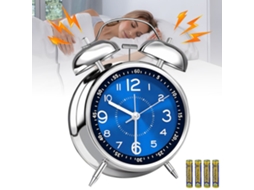 Despertador Para Adultos Com Sono Pesado, Movimento De Quartzo Silencioso E Sem Tique Taque Com Luz De Fundo, Alarme Alto De Campainha Dupla, Design R