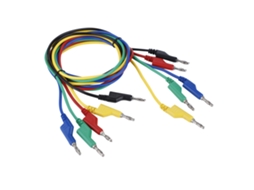 5pcs Cabo de Teste com Plugue Banana 4mm P1036 1m para Multímetro 1000v/15a Cores Diferentes | S/MARCA