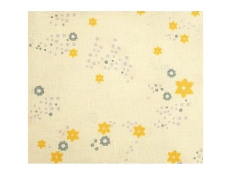 Cupom de tecido DIY - Flor bege e amarela 50 x 140 cm - MegaCrea DIY Multicolor