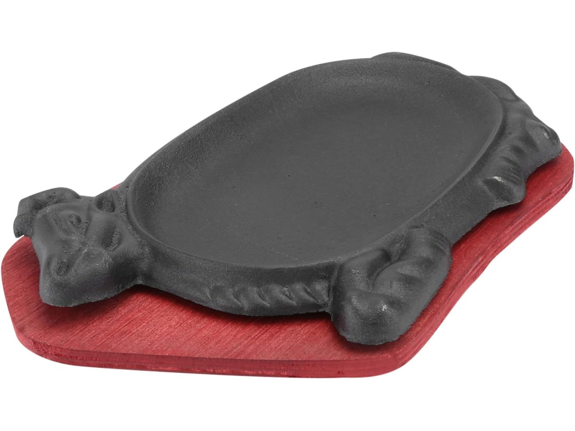 De Ferro Fundido Antiaderente Para Churrasco E Teppanyaki , Ideal Para Carnes E Peixes, Com Suporte. Gokoco (1 Peça)