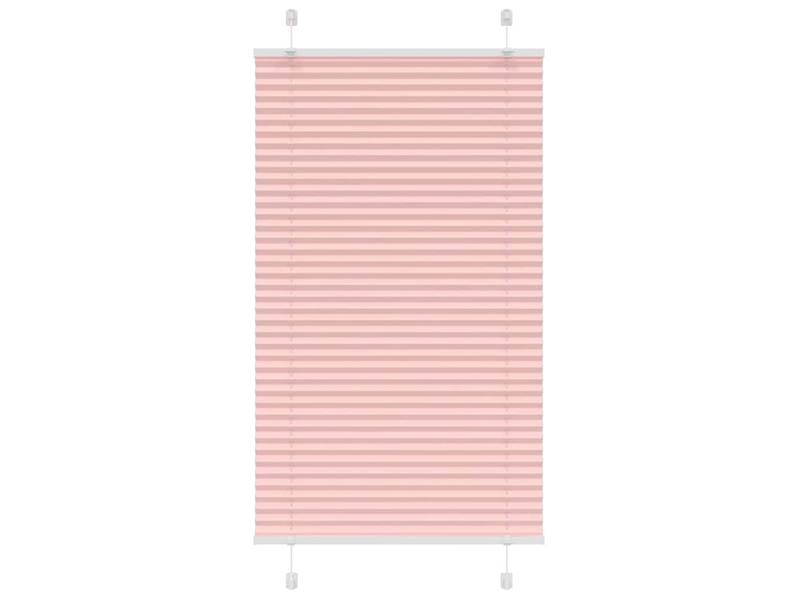 Vidaxl Rosa Plissada Cega 80x150 Cm Largura Tecido 79,4 Cm Poliéster