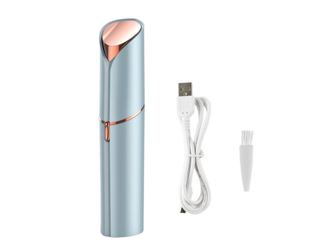 Depilador Facial Para Mulheres Na Forma De Lápis De Batom Portátil Recarregável Usb Depilador Corporal