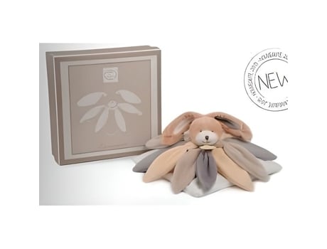 Edredom Coelho Taupe DOUDOU ET COMPAGNIE 28Cm para Bebê Um Edredom Muito Macio com Gola