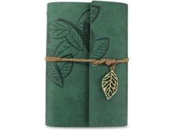 Caderno Diário Com Capa Em Couro Pu Verde Vintage, Ideal Para Viagens E Para Guardar Seus De Bordo