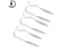 Soft Bait (bionic Lure, Artificial Bait) 11cm/2.8g Silver 6-pack