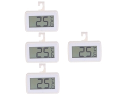 Conjunto De 4 Termômetros Portáteis Alta Precisão Ciieeo Para Refrigeração E Congelamento, Fáceis De Usar Com Modos