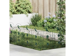 Vidaxl Cerca Para Jardim 5 Unid. Aço Verde