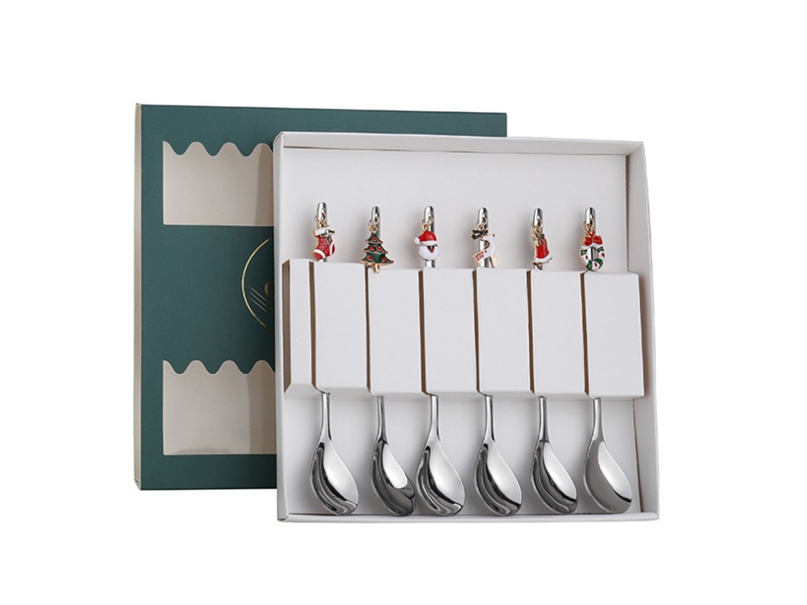 Conjunto de Colheres Natal LAXISCREED 6 Peças