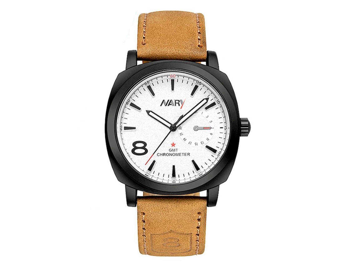 Reloj Deportivo Analógico De Cuarzo Impermeable Para Hombres Nary Fashion Blanco