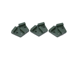 3 Peças De Sapatos De Esmerilado Diamante Trapezoidais Para Corte De Concreto 2 Buracos Verde 30