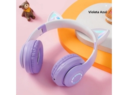 Fones de Ouvido Hifi Sem Fio Bluetooth com Microfone e Entrada Tf/aux MDUG (lxb Roxo)