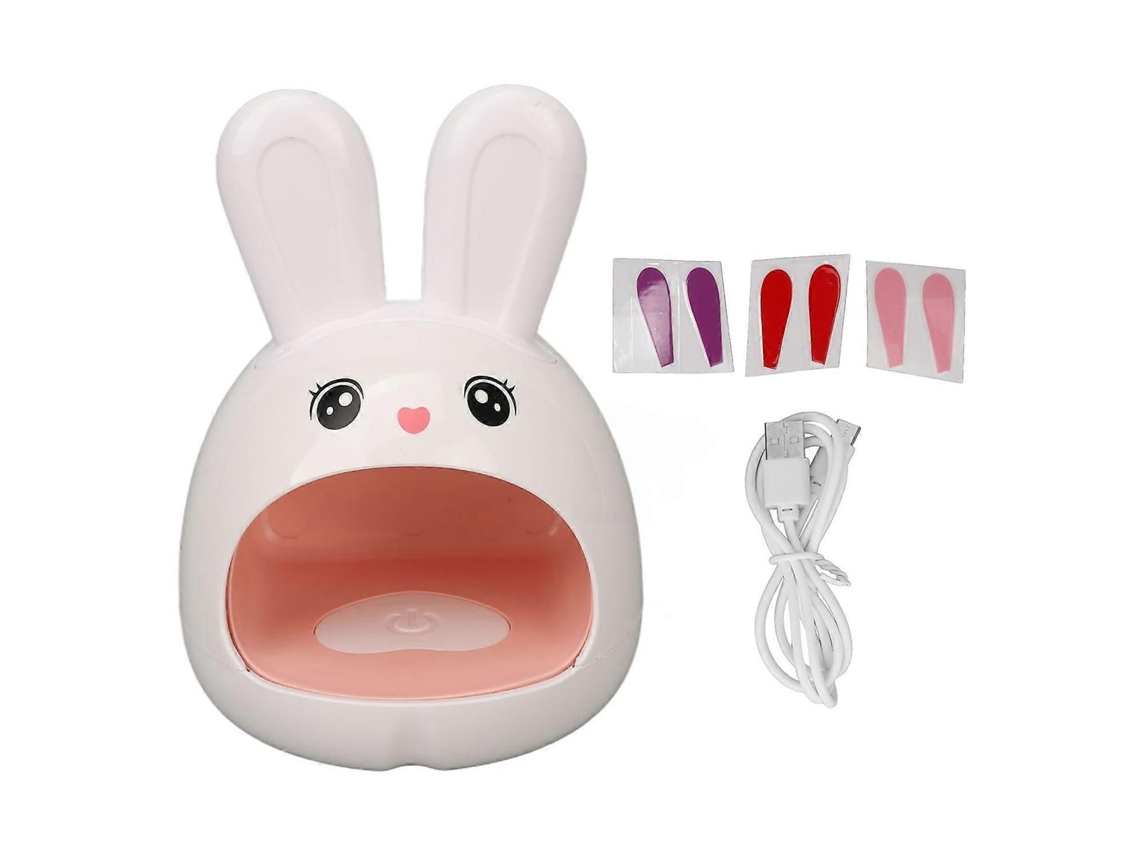 Lâmpada de Led para Unhas em Formato Coelho, com 8 Chips Luz, Secagem Rápida, Mini Secador Uv Salão Beleza. GOKOCO