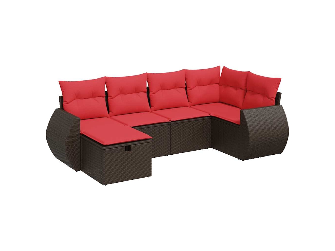 Garden Sofa Set, Garden Sofa Sets Vidaxl Marrom Rattan / Vime (n/a)