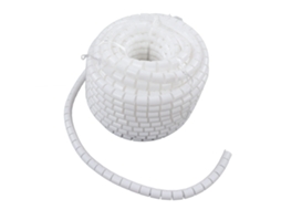 Awts organizador de cabos espiral flexível capa protetora tubo enrolador de cabos branco 42mm 20m