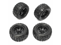 Conjunto de 4 Rodas e Pneus Hsp 1:10 Monster Truck Rc Car com Cubo de 12 Mm MDUG (código 88005)
