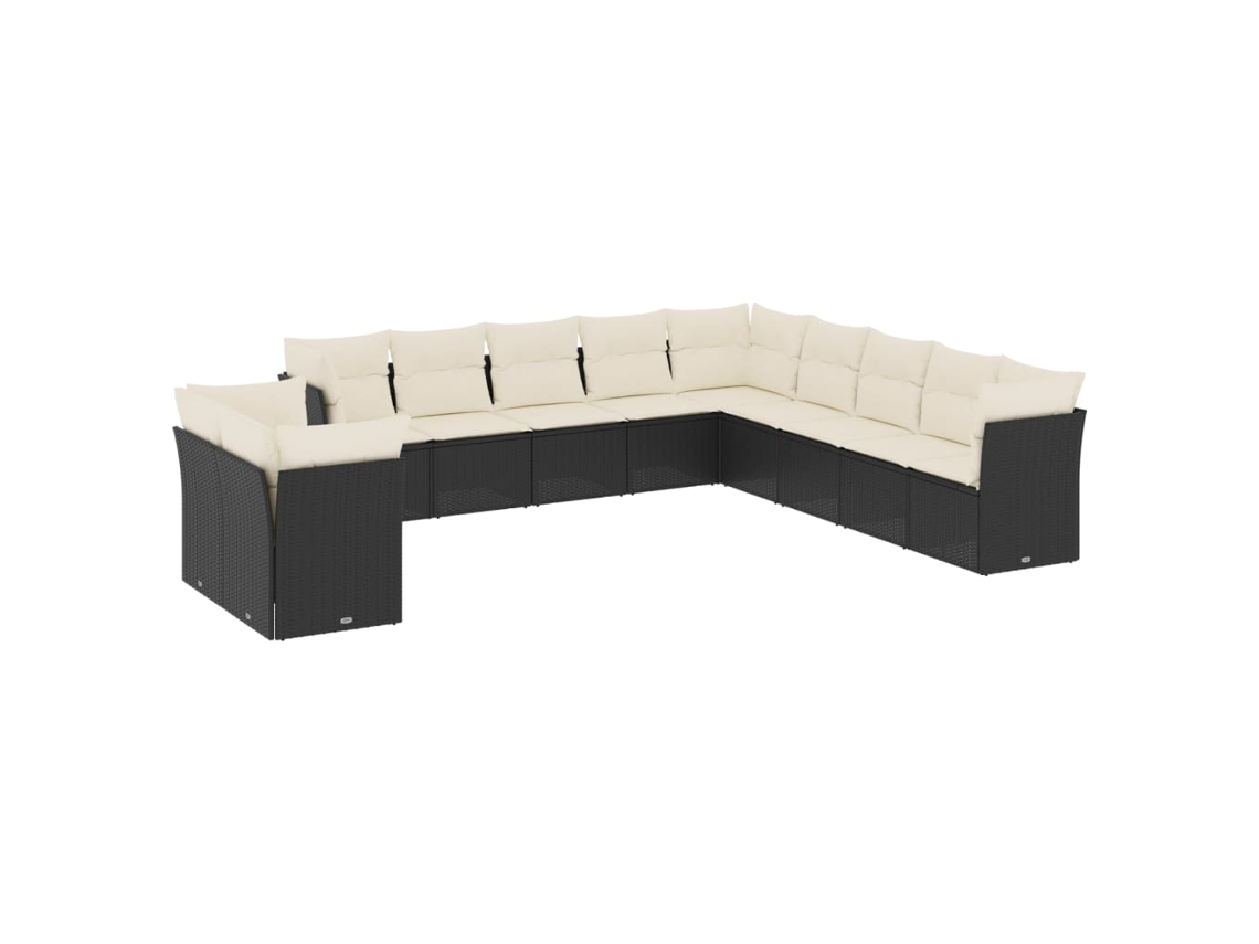 Garden Sofa Set, Garden Sofa Sets Vidaxl Preto Rattan / Vime (n/a)
