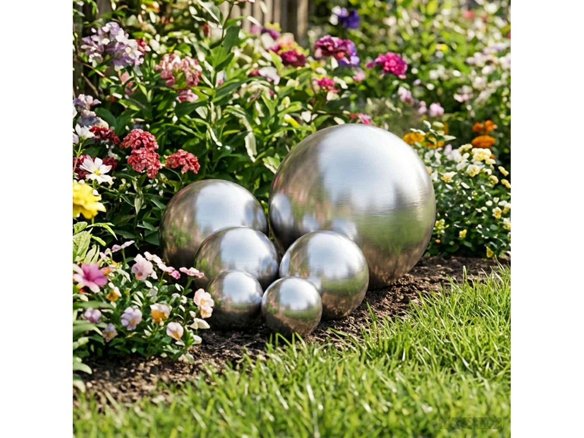 Vidaxl Bola Escovada 6 Unid. Ø 15 Cm Prateado Aço Inoxidável 201