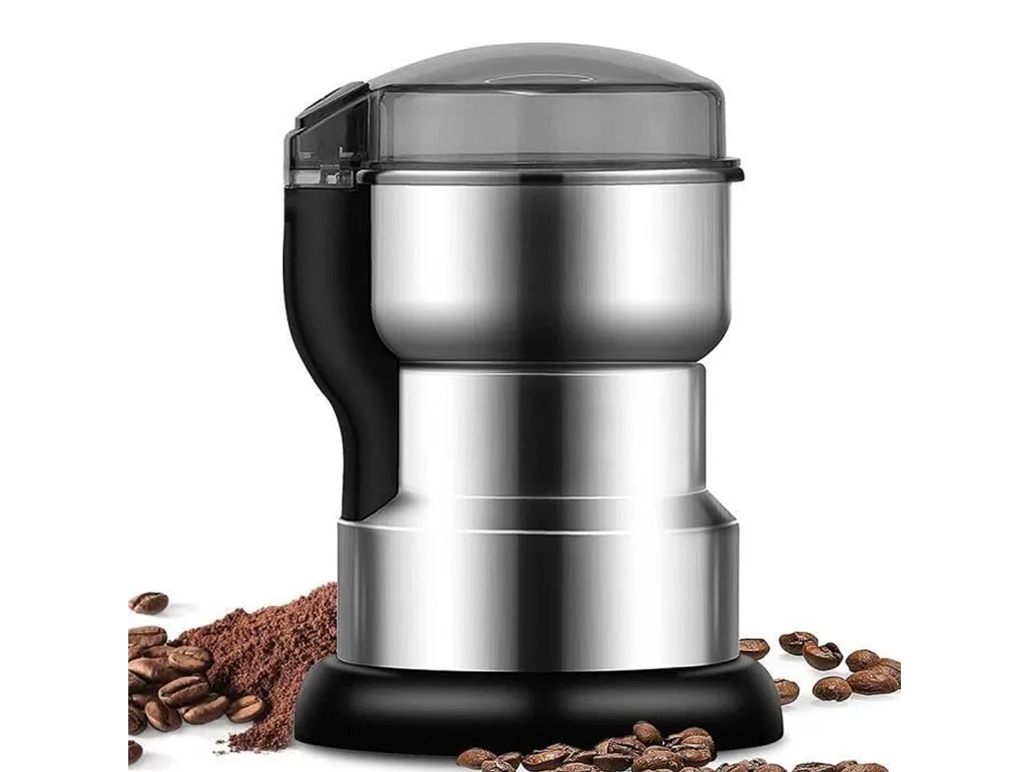Moedor De Café Elétrico, Moedor De Especiarias Prateado, Com Um Toque Para Moer Grãos De Café, Especiarias, Ervas Secas, Nozes, Etc. Brilvibera