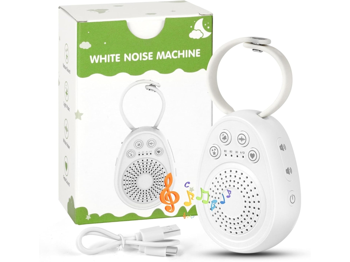Máquina Portátil De Ruído Branco, Auxiliar De Sono Para Bebês Recarregável Por Usb, Ótimo Para Redução De Ruído, Sono SUNNY SPACES