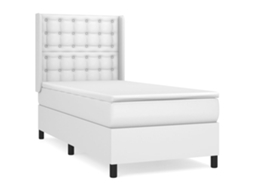 Box Spring Bed, Box Spring Beds Vidaxl Branco Couro Artificial (80 X 200 Cm)