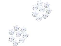 Conjunto De 16 Presilhas De Cabelo Em Formato De Flor Com Espiral E Cristais Para Casamentos E Eventos Especiais.