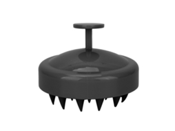 Escova De Massagem Para Cabelo E Couro Cabeludo Com Cerdas De Silicone Macio Escovador De Shampoo Na Ducha Preto