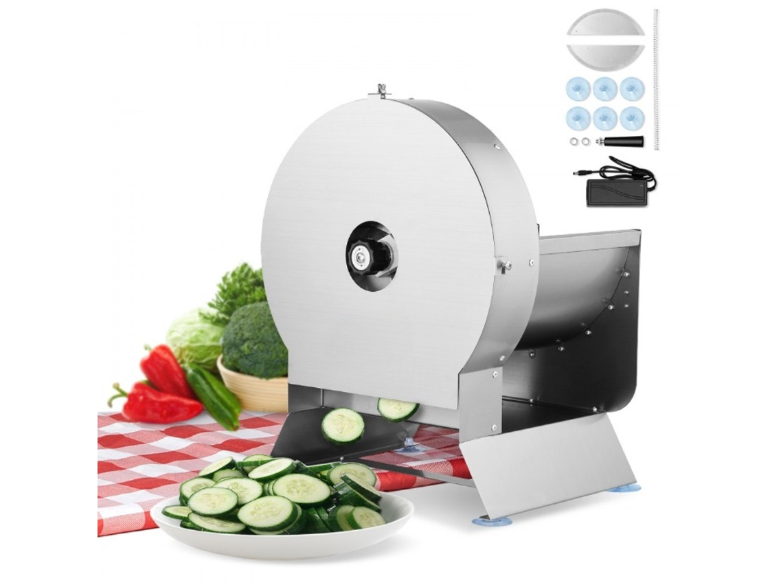Fatiador Elétrico Inox Ajustável Para Legumes E Frutas Tekmaquinas