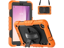 Capa Híbrida De Silicone Para Tablet Lenovo Tab M8 De 4ª Geração Com Alça De Ombro.