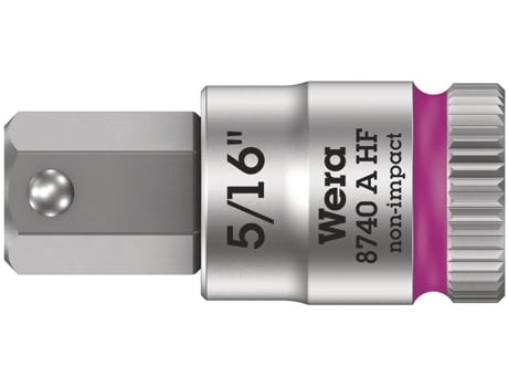 Soquete De Broca Zyklop Com Função De Retenção 1/4' 8740 A Hf Hex-Plus 5/16' X 28 Mm WERA 05003389001