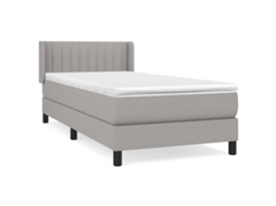 Box Spring Bed, Box Spring Beds Vidaxl Cinzeto Tecido (80 X 200 Cm)