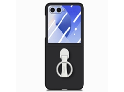 Capa Eifson Para Samsung Galaxy Z Flip8, Com Suporte Em Anel E Material De Pc - Compatível - Preto