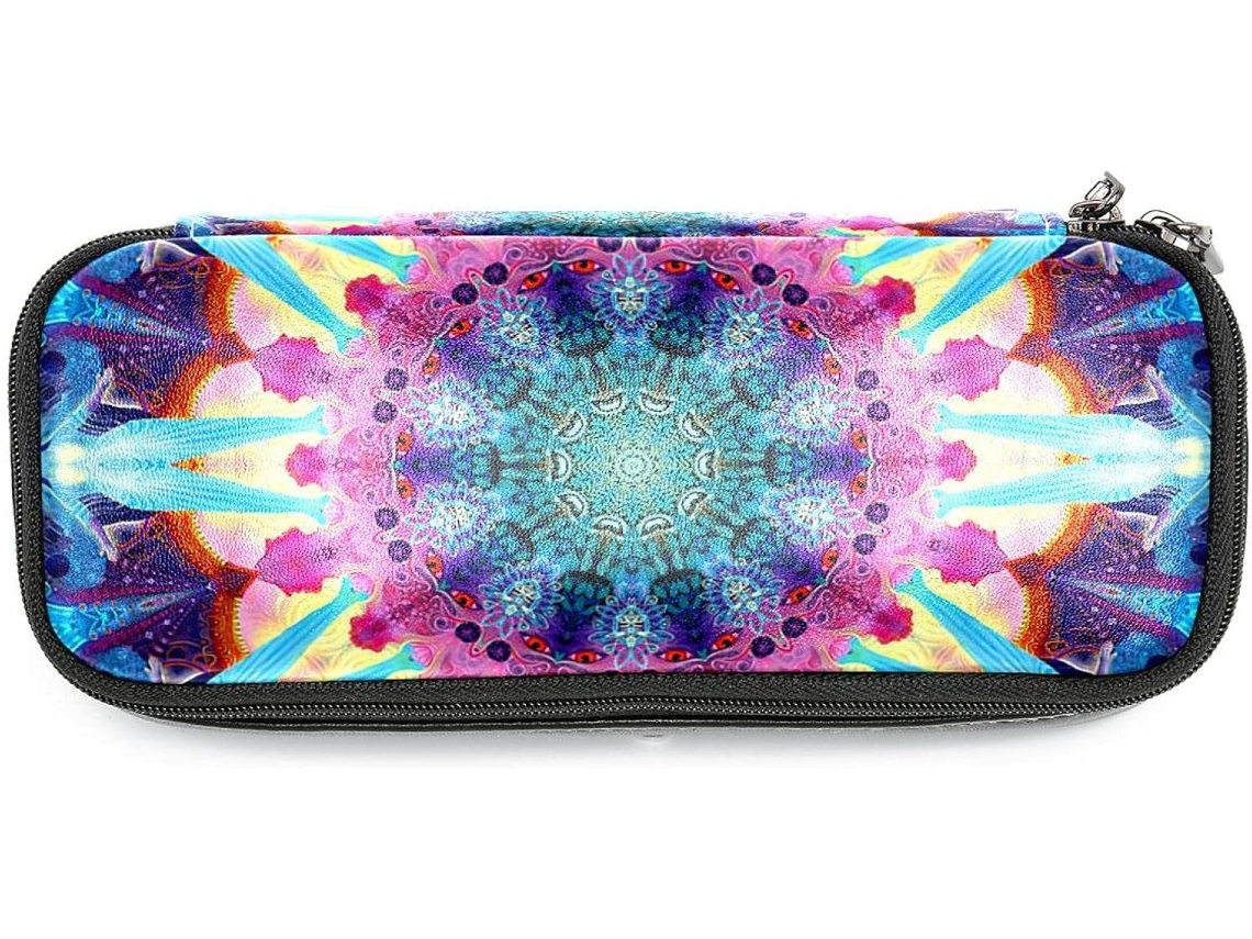 Caixa de Armazenamento Grande Com Design Boêmio Hippie Mandala Canetas, Marcadores, Organizador e Necessaire De Maquiagem, Ideal