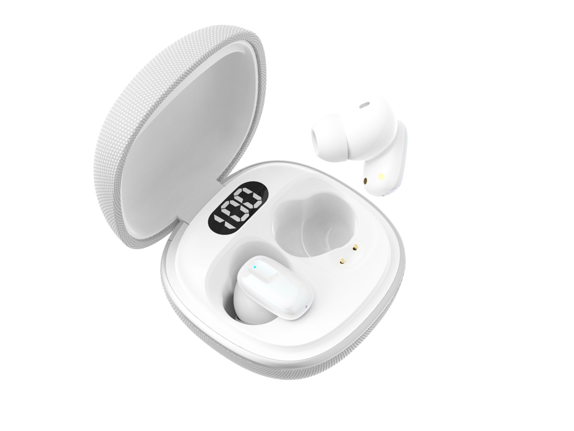 Novos Fones Intra Auriculares Mini Bluetooth Rosa, Design Sem Fios, Excelente Desempenho Gaming, Baixa Latência Branco. Sfushos