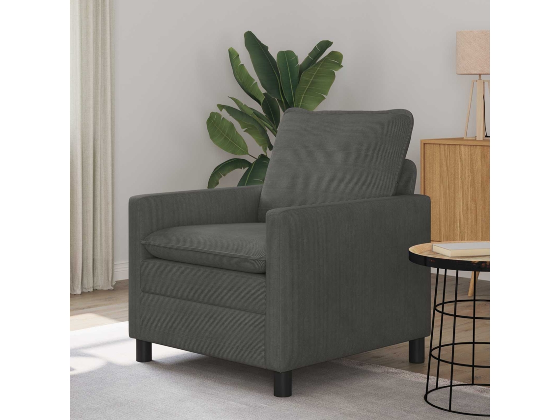 Vidaxl Sofá Cinzento-escuro 76 X 81 X 87,5 Cm Tecido
