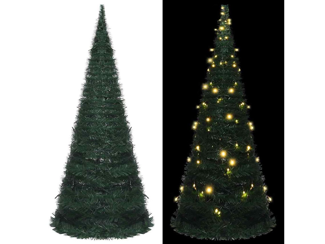 Vidaxl Árvore Natal Pop-up Artificial Pré-iluminada 150 Cm Verde