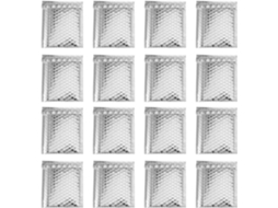 100 Envelopes Acolchoados Autoadesivos Prateados Para Envio, Pacote Com 100 Unidades, Material Sintético