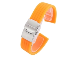 Pulseiras Esportivas De Silicone De Liberação Rápida De 18 Mm Laranja Olysi Shop