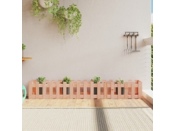 Vidaxl Canteiro Elevado C/ Design De Cerca 200x30x30cm Madeira Douglas