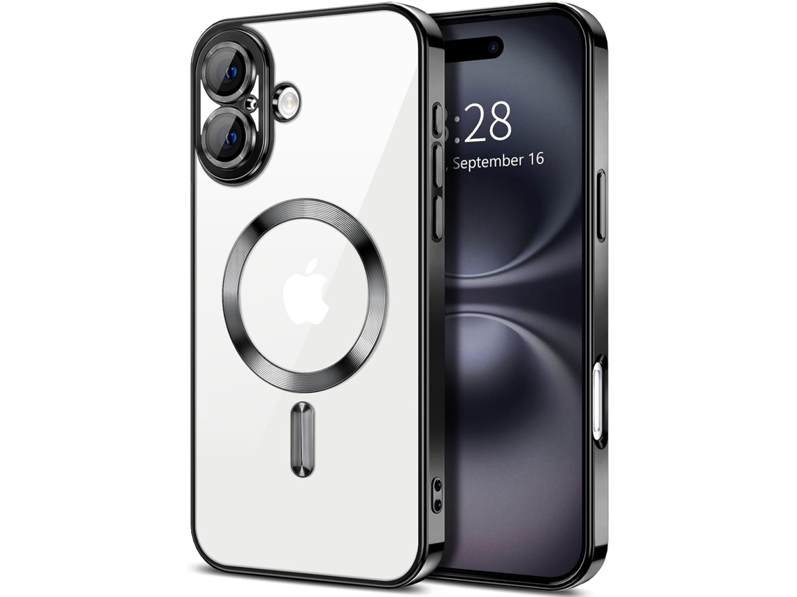 Capa Para Iphone 17 - Capa Metálica Com Compatibilidade Magnética, Design Fino - Preta