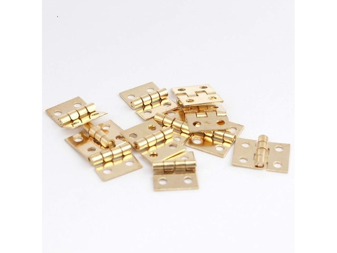 Conjunto De 10 Mini Dobradiças Cobre