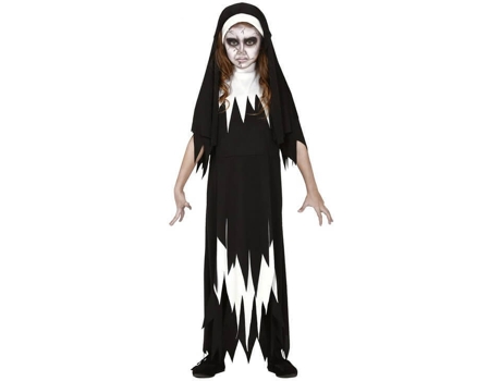 Fato de Menina  Freira Zombie (Tam: 7 a 9 anos)