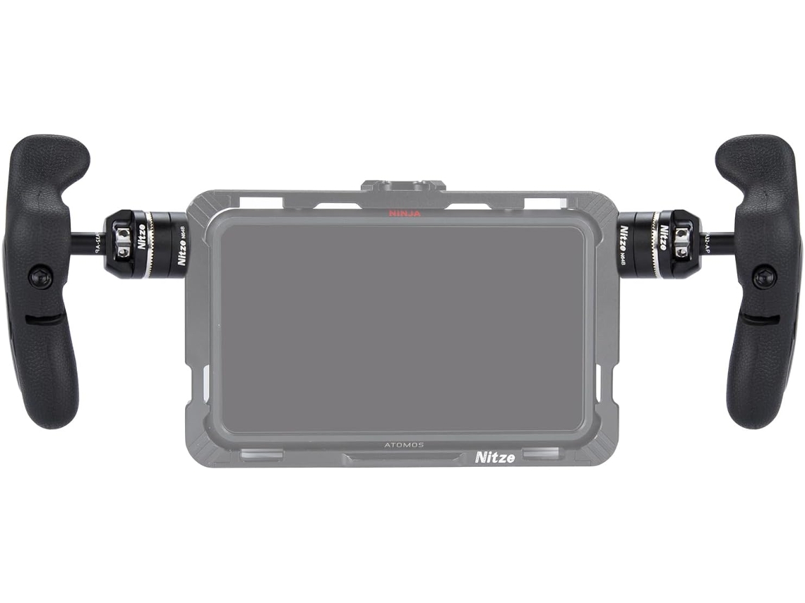 Nitze Pa32a Kit De Alças Laterais Esquerda E Direita Com Roseta Arri Para Monitor, Smartphone, Gaiolas De Câmera, Ipad E