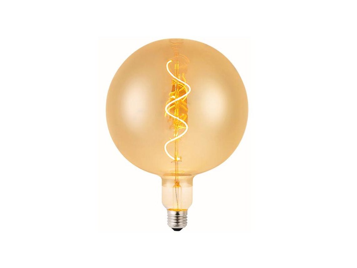 Lâmpada Led LEDPLUS Filamento Espiral E27 G200 4W Ámbar