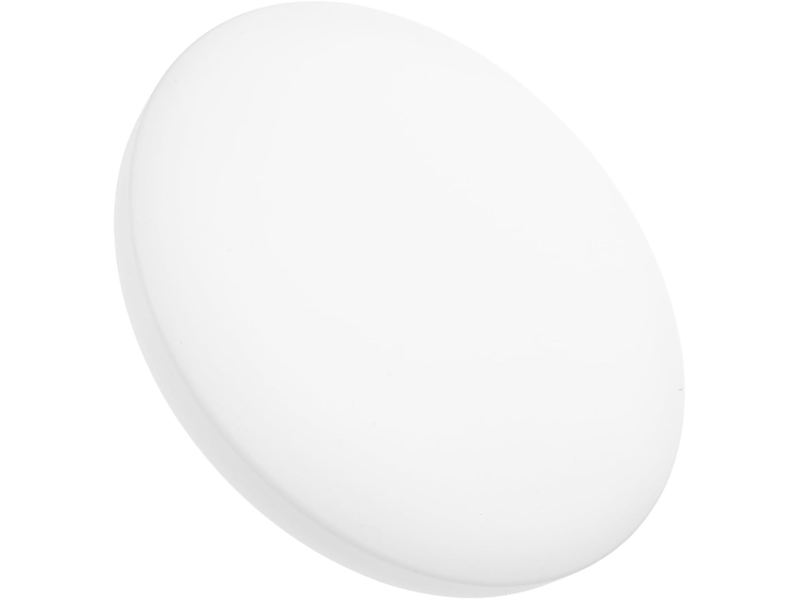 Luminária De Teto Redonda Embutida Em Pvc Branco, Fácil Instalação, Base Estável, Ideal Para Corredores E Salas De Estar.