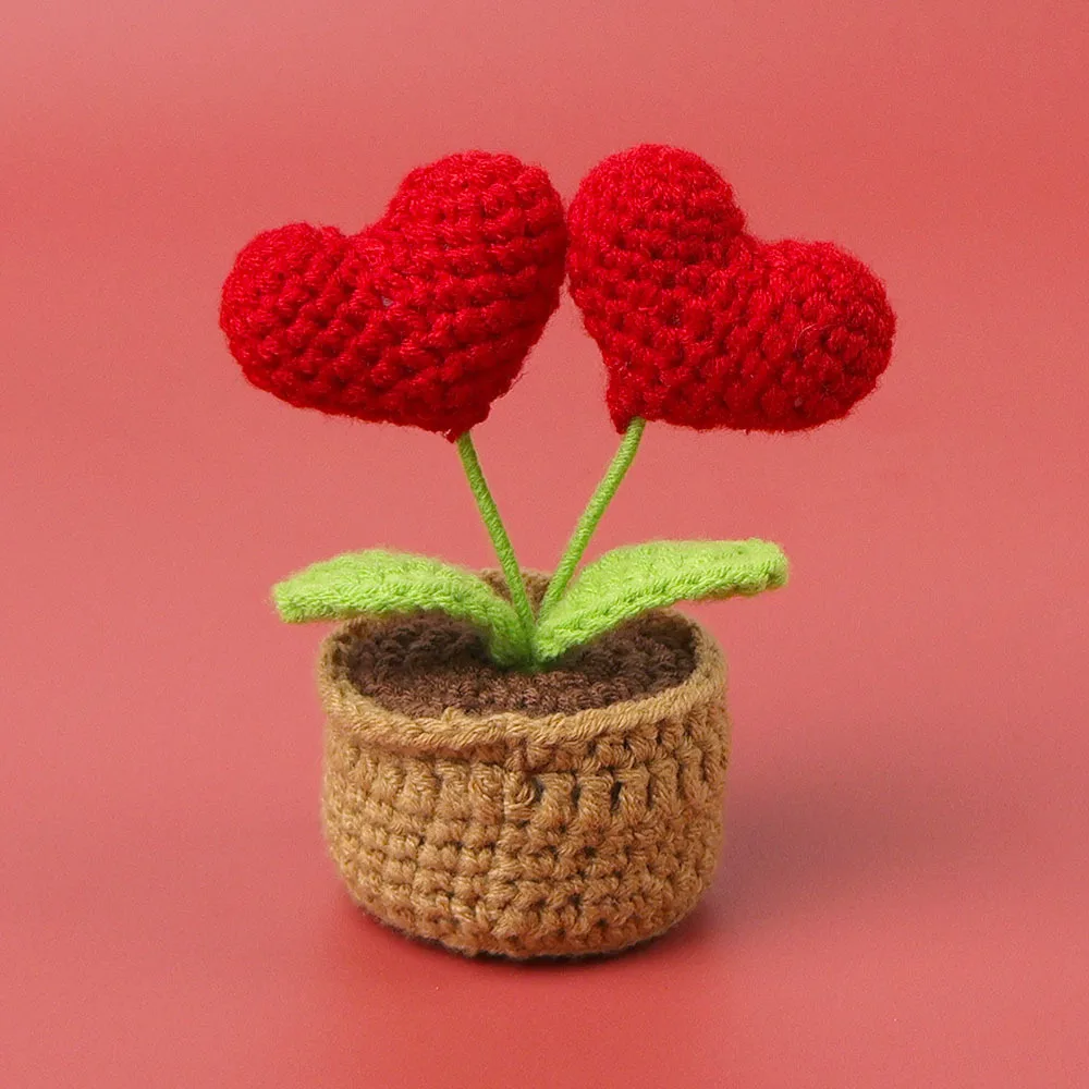 Vasinhos De Crochê Charmosos, Decorações De Plantas Feitas À Mão.