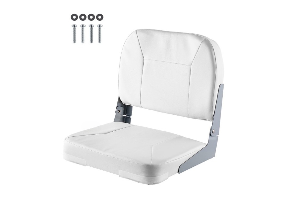 Cadeira De Barco Com Encosto Baixo, Revestimento Impermeável Em Pvc E Almofada De Espuma Tekmaquinas