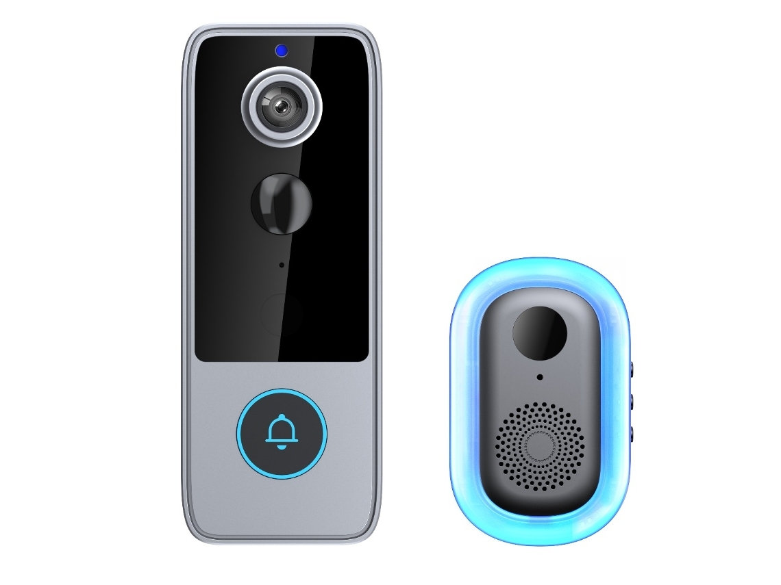 Campainha de Vídeo Sem Fio Hd Inteligente com Cartão Tf de 32 Gb Monitoramento Remoto e Áudio Bidirecional Brilvibera _ptg (m21)