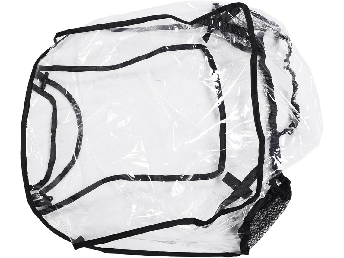 Capa de Chuva Impermeável para Carrinho de Bebê em Eva, Transparente, Proteção Contra Vento e Chuva, CHABERLU