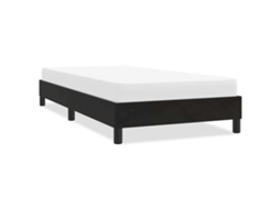 Estrutura De Cama Sem Colchão Preto 80x220 Cm Veludo