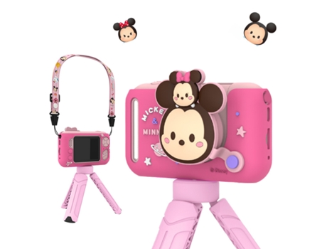 Máquina Fotográfica Compacta para Crianças Câmera de Desenho Animado de 3,5 Pol.32 Gb Rosa